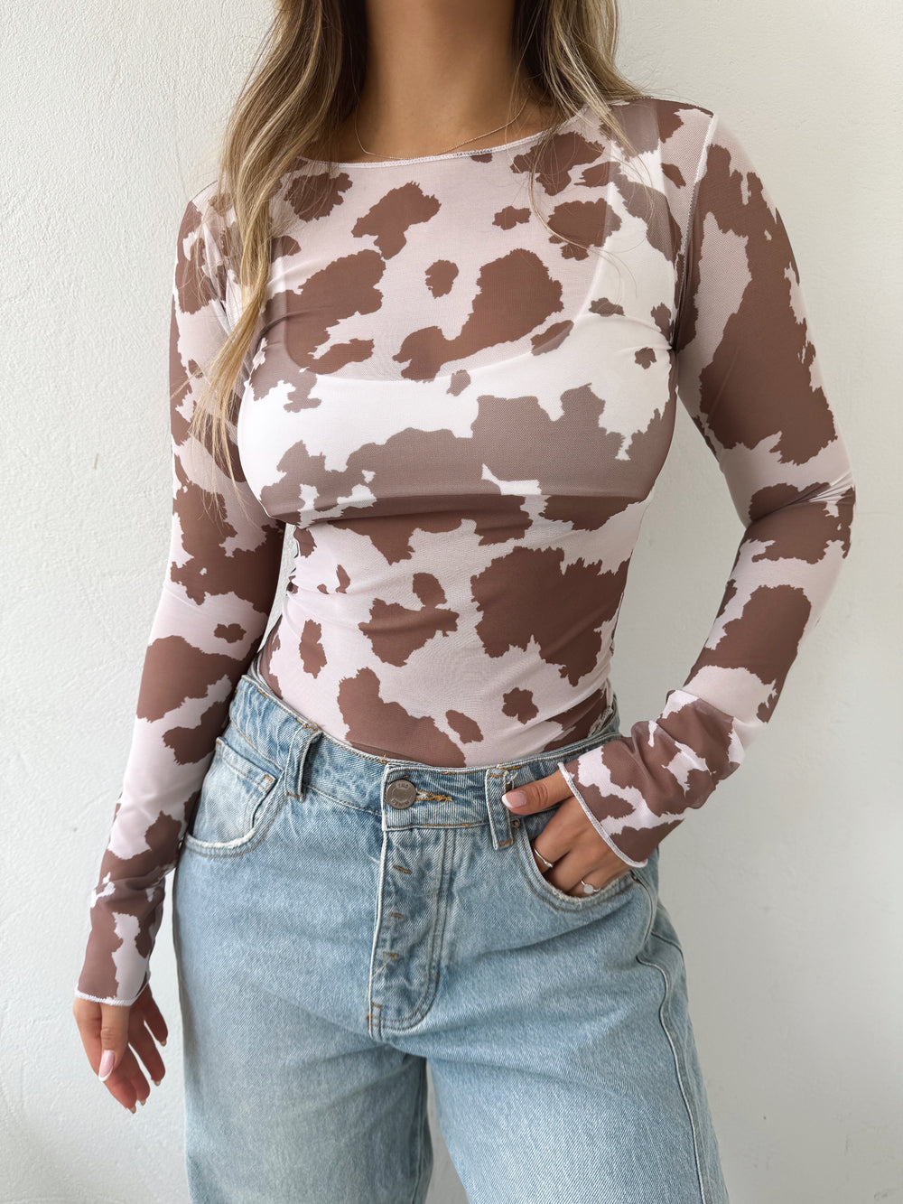 SET BUZO MALLATEX ESTAMPADO - MARFIL