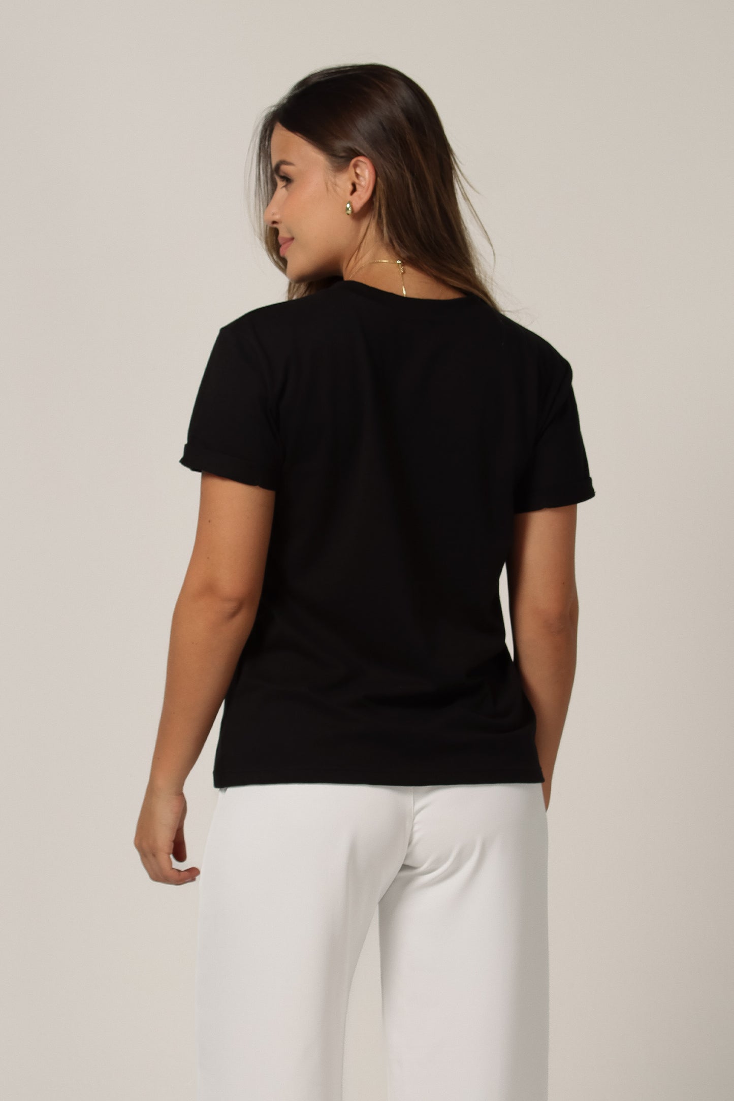 T-SHIRT BÁSICA ALGODÓN - NEGRO