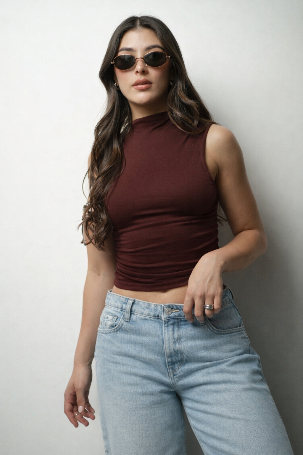 BLUSA RECOGIDO - CAFÉ