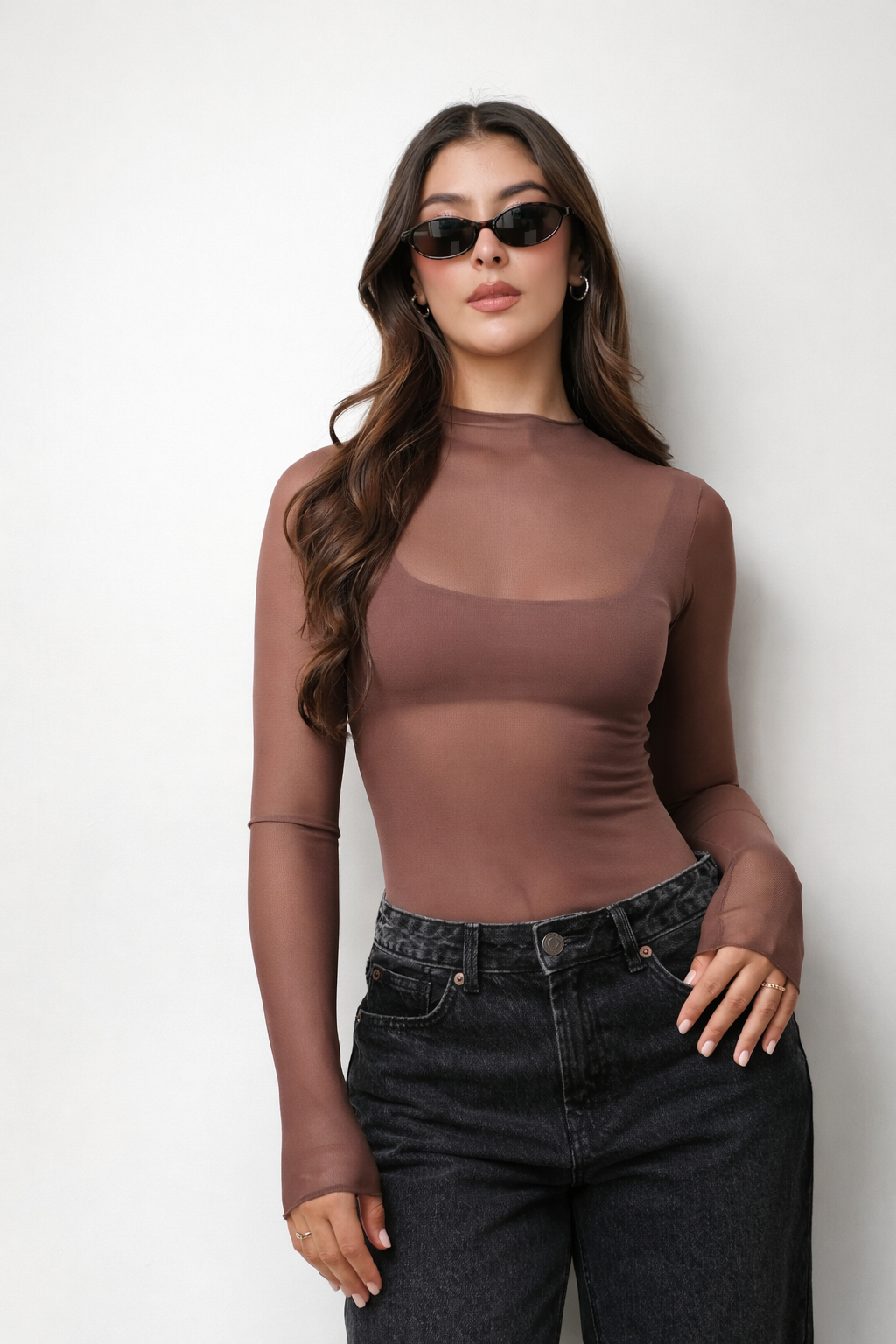 SET BLUSA MALLATEX -  CAFÉ