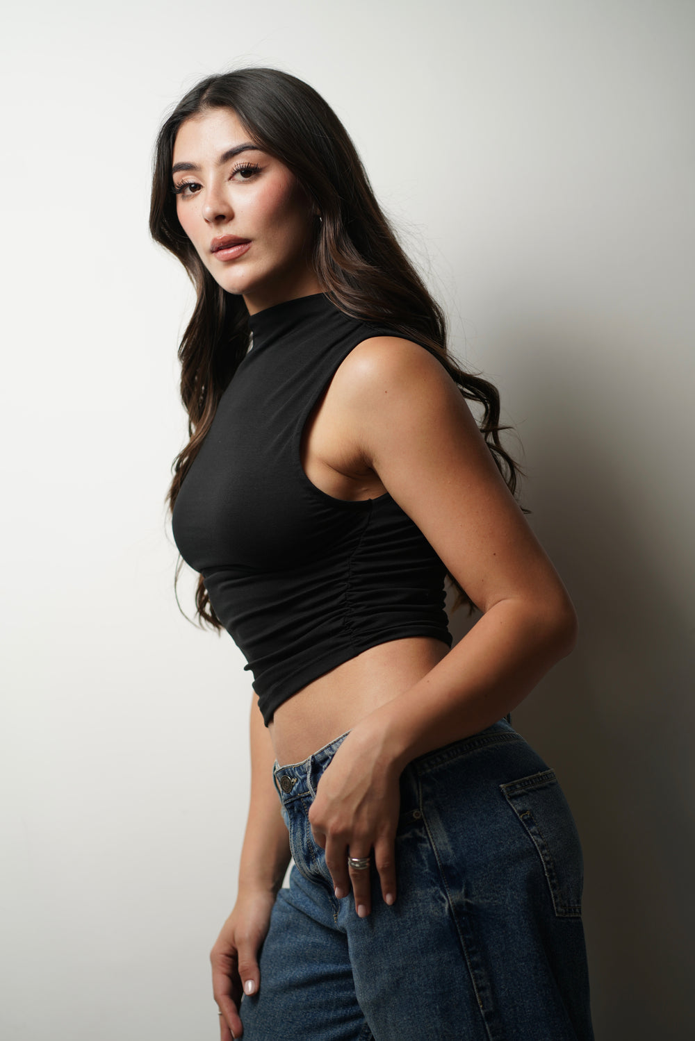 BLUSA RECOGIDO - NEGRO