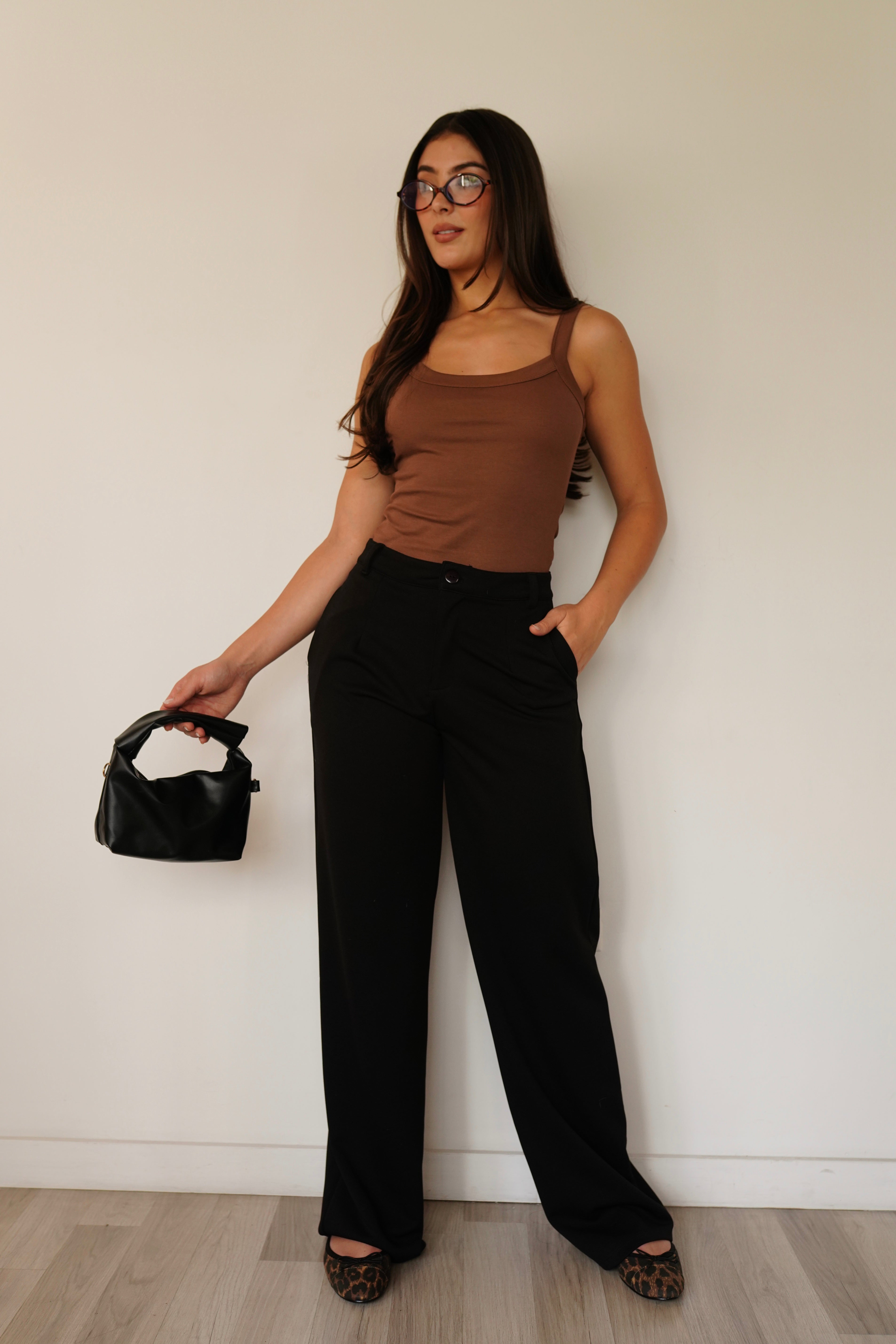 PANTALÓN CLÁSICO RECTO - NEGRO