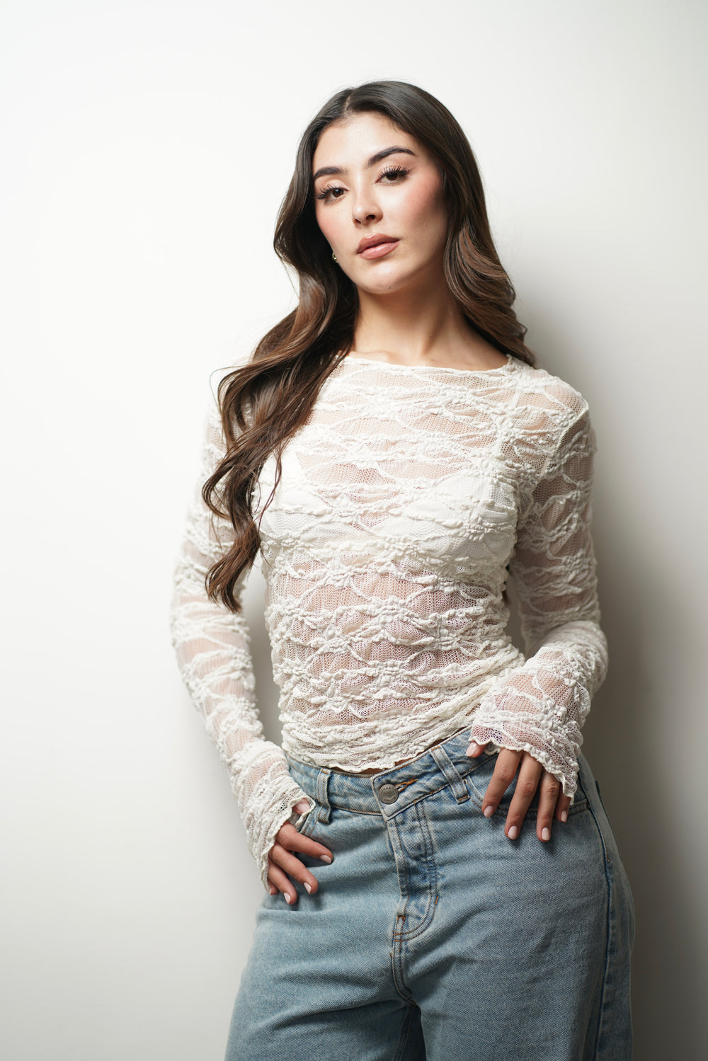 SET BLUSA BLONDA - MARFIL