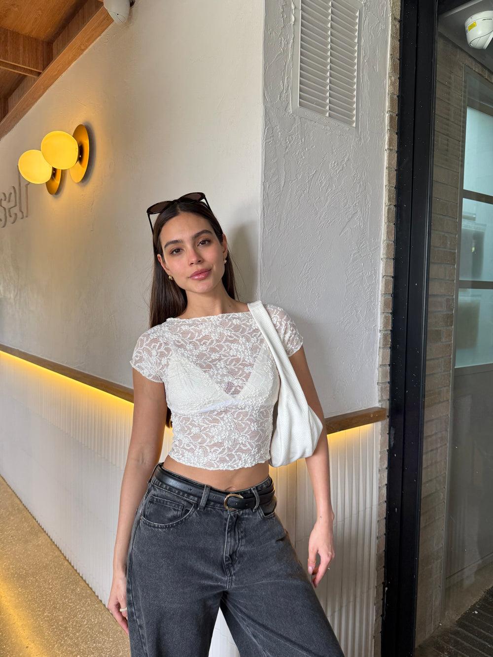 BLUSA BLONDA MANGA RANGLAN - IVORY