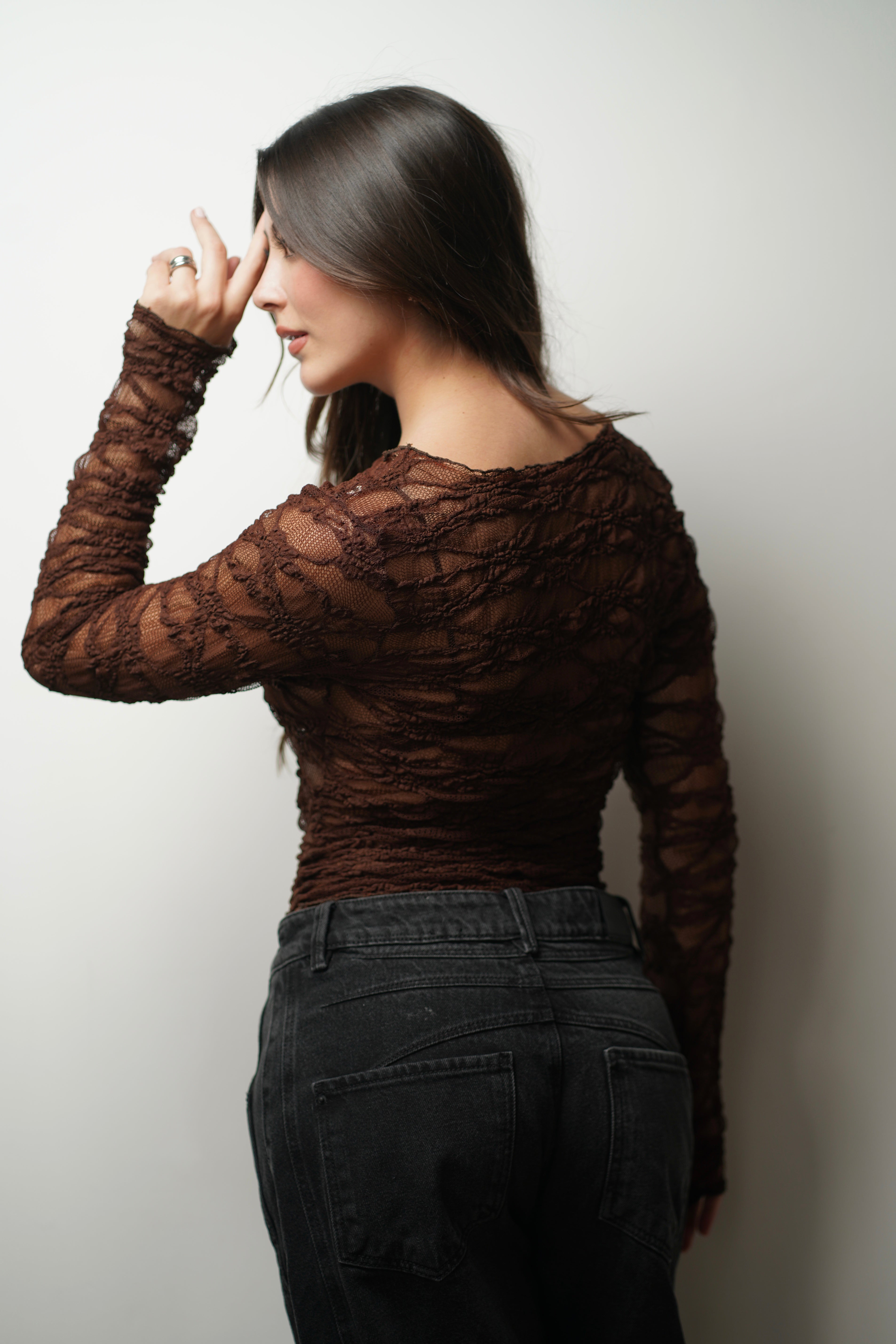 SET BLUSA BLONDA - CAFÉ