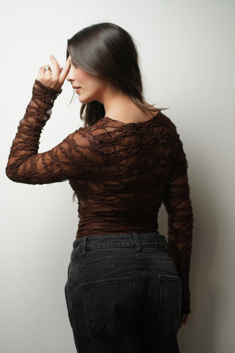 SET BLUSA BLONDA - CAFÉ