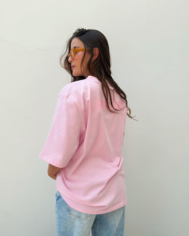 T-SHIRT OVERSIZED LMTR - ROSADO