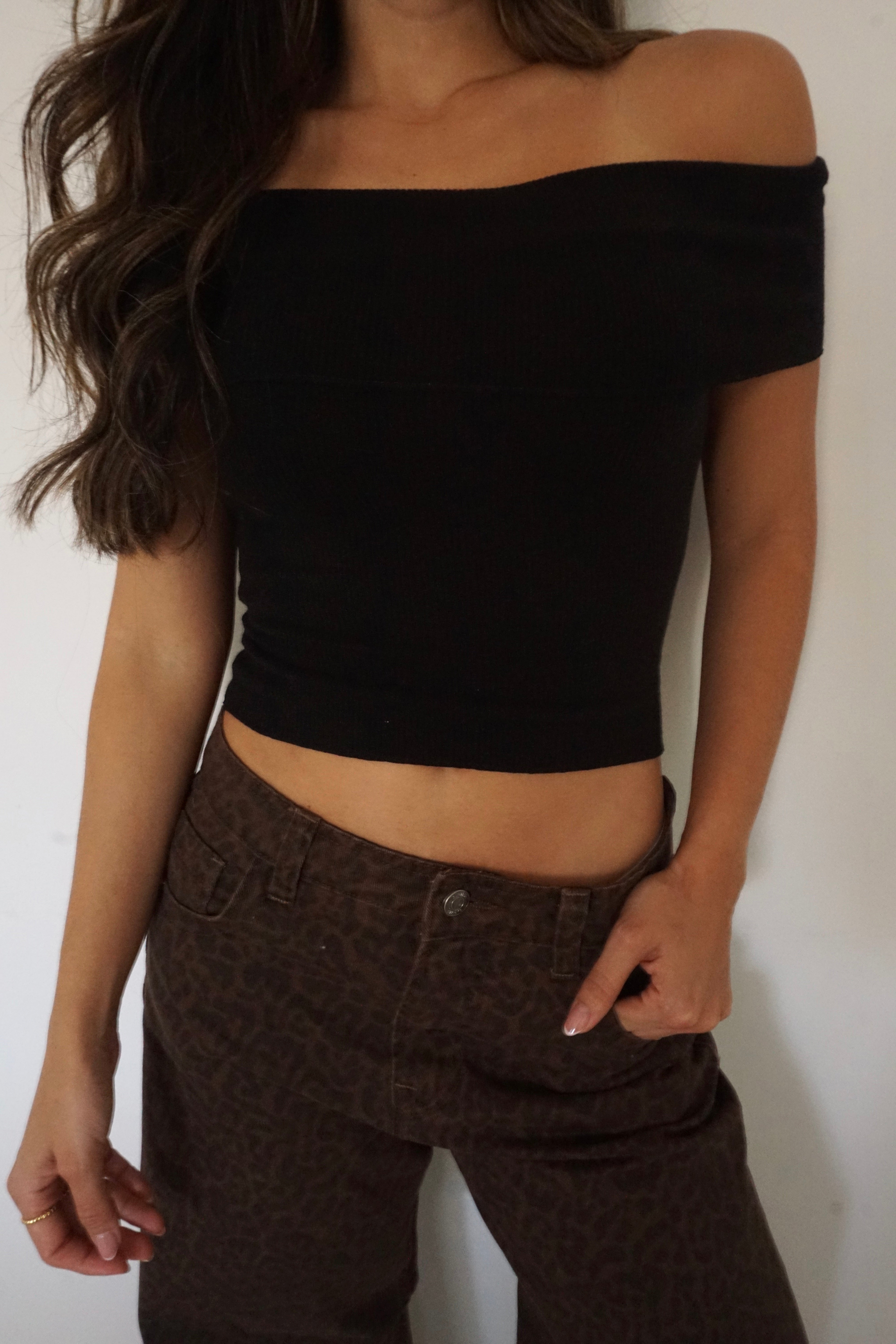 BLUSA RIB BANDEJA - NEGRO