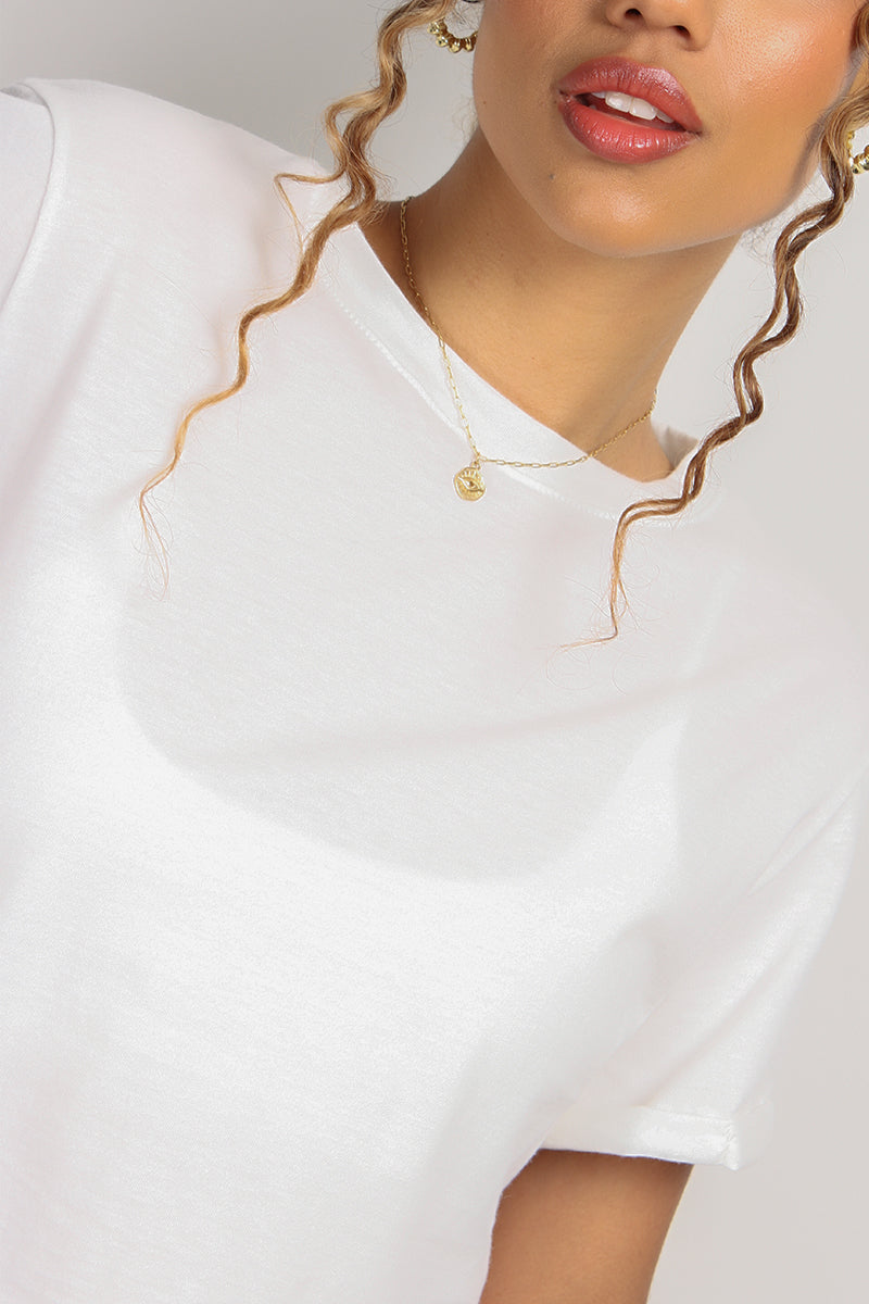 T-SHIRT BÁSICA ALGODÓN - MARFIL