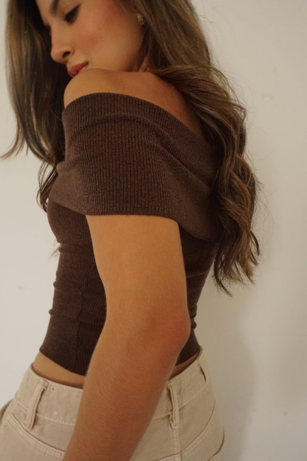 BLUSA RIB BANDEJA - CAFÉ