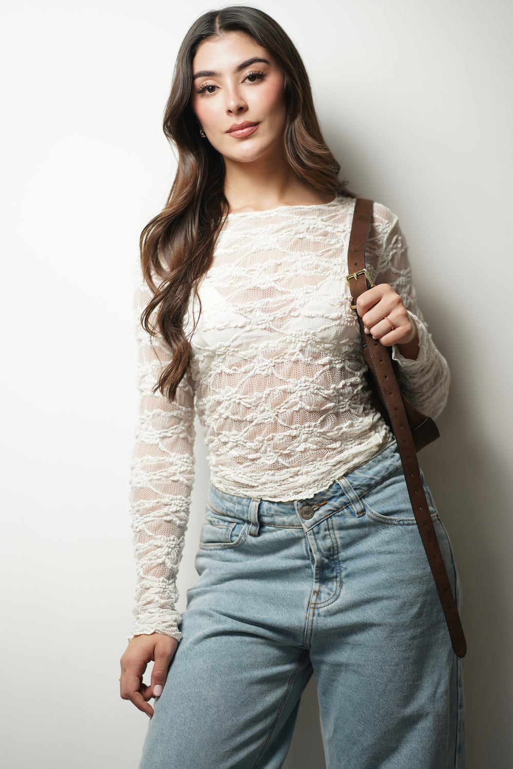 SET BLUSA BLONDA - MARFIL