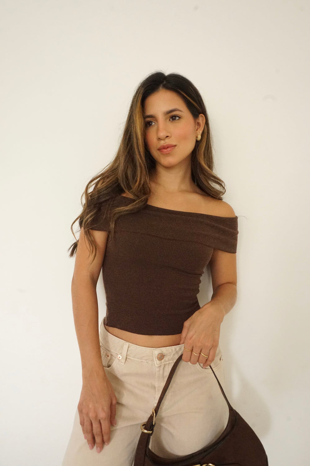 BLUSA RIB BANDEJA - CAFÉ