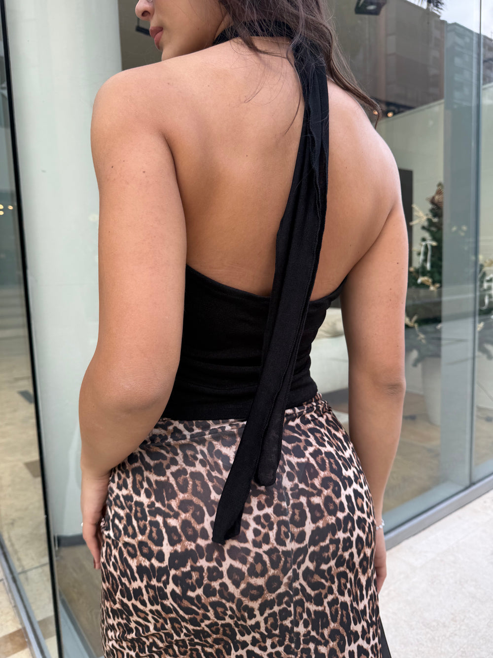 BLUSA HALTER SELENA - NEGRO