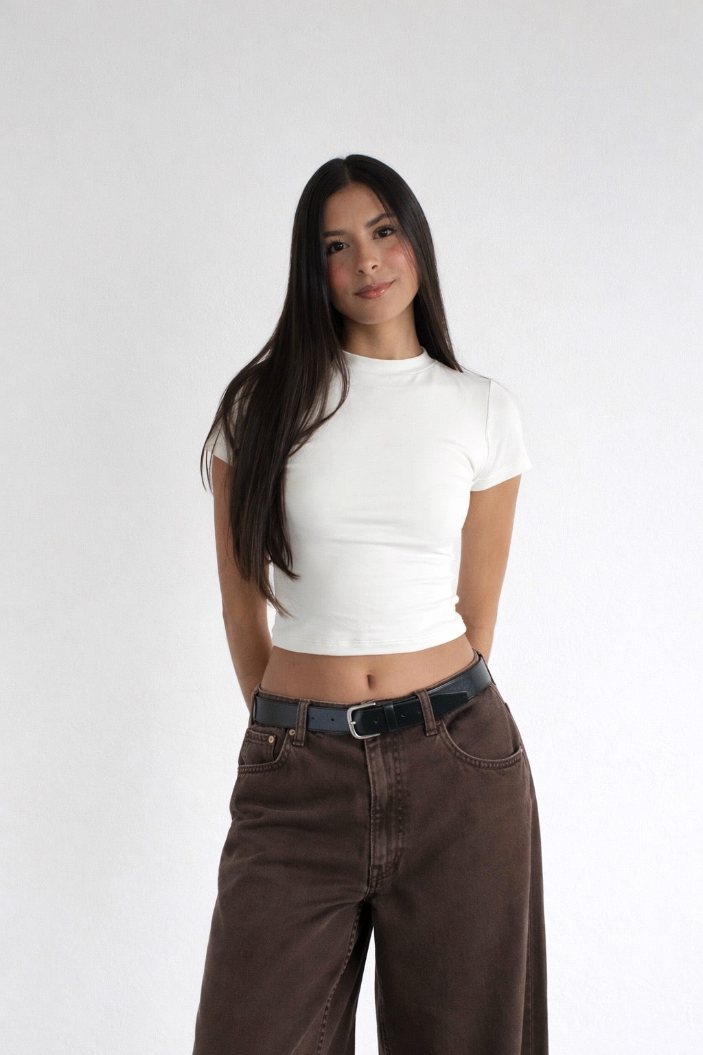 TOP BÁSICO ALGODÓN - CREMA