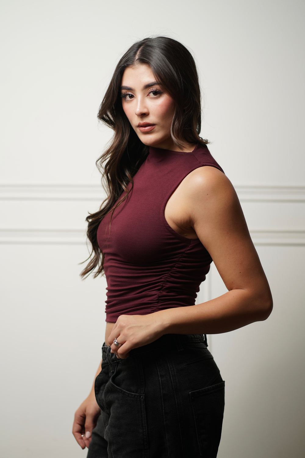 BLUSA RECOGIDO - VINOTINTO