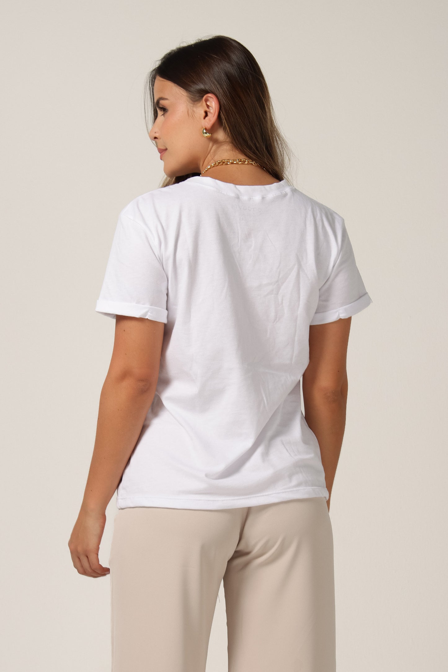 T-SHIRT BÁSICA ALGODÓN - BLANCO