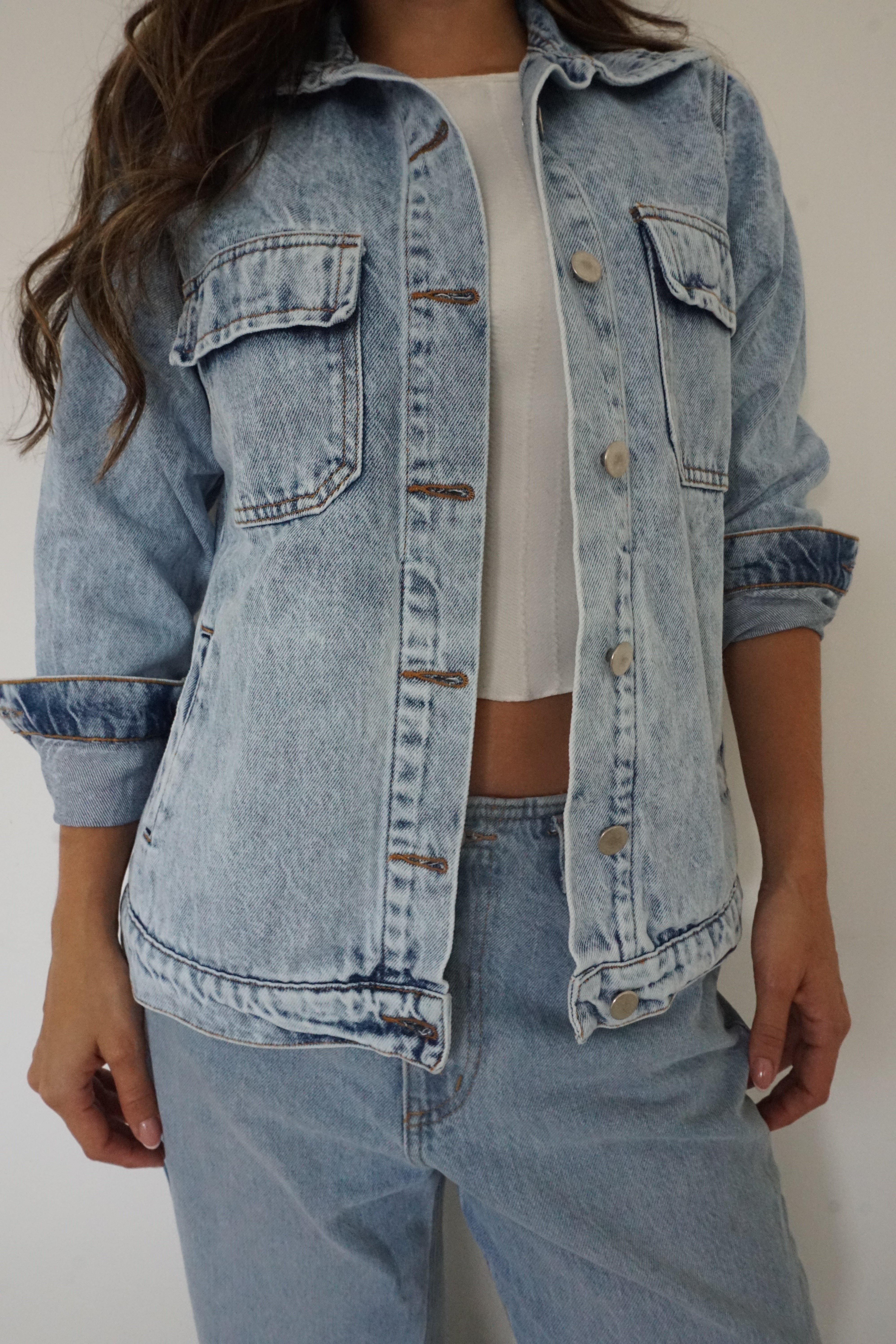 CHAQUETA OVERSIZED DENIM