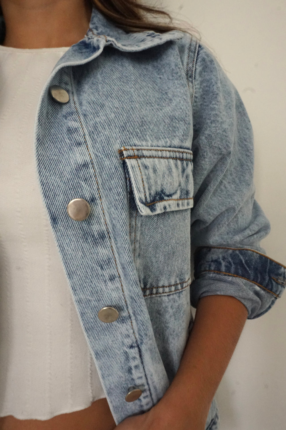 CHAQUETA OVERSIZED DENIM