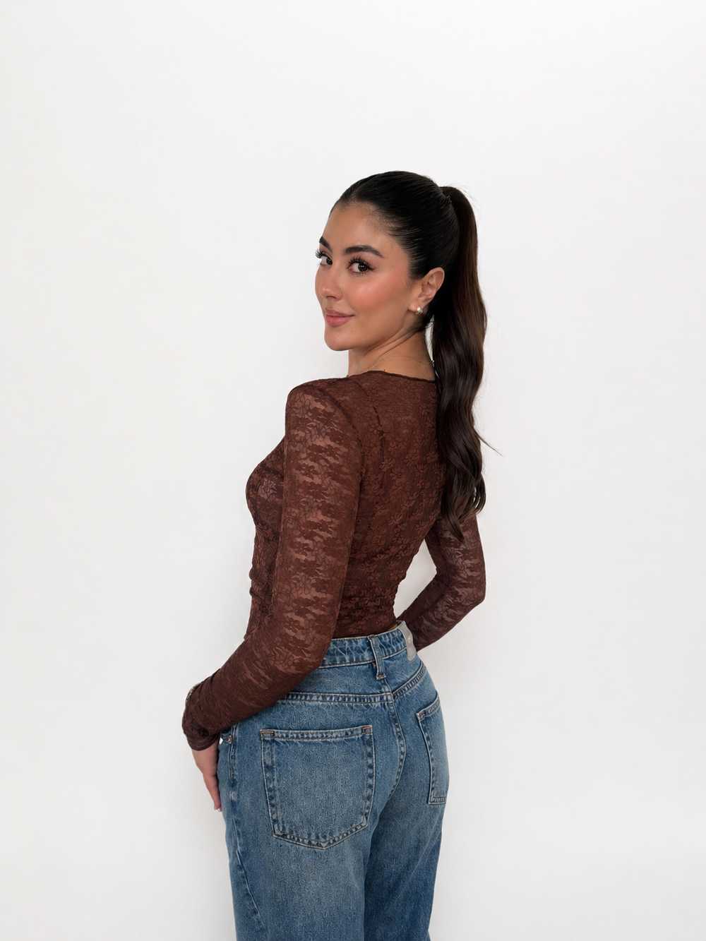 SET BLUSA ROMA BELLA  - CAFÉ