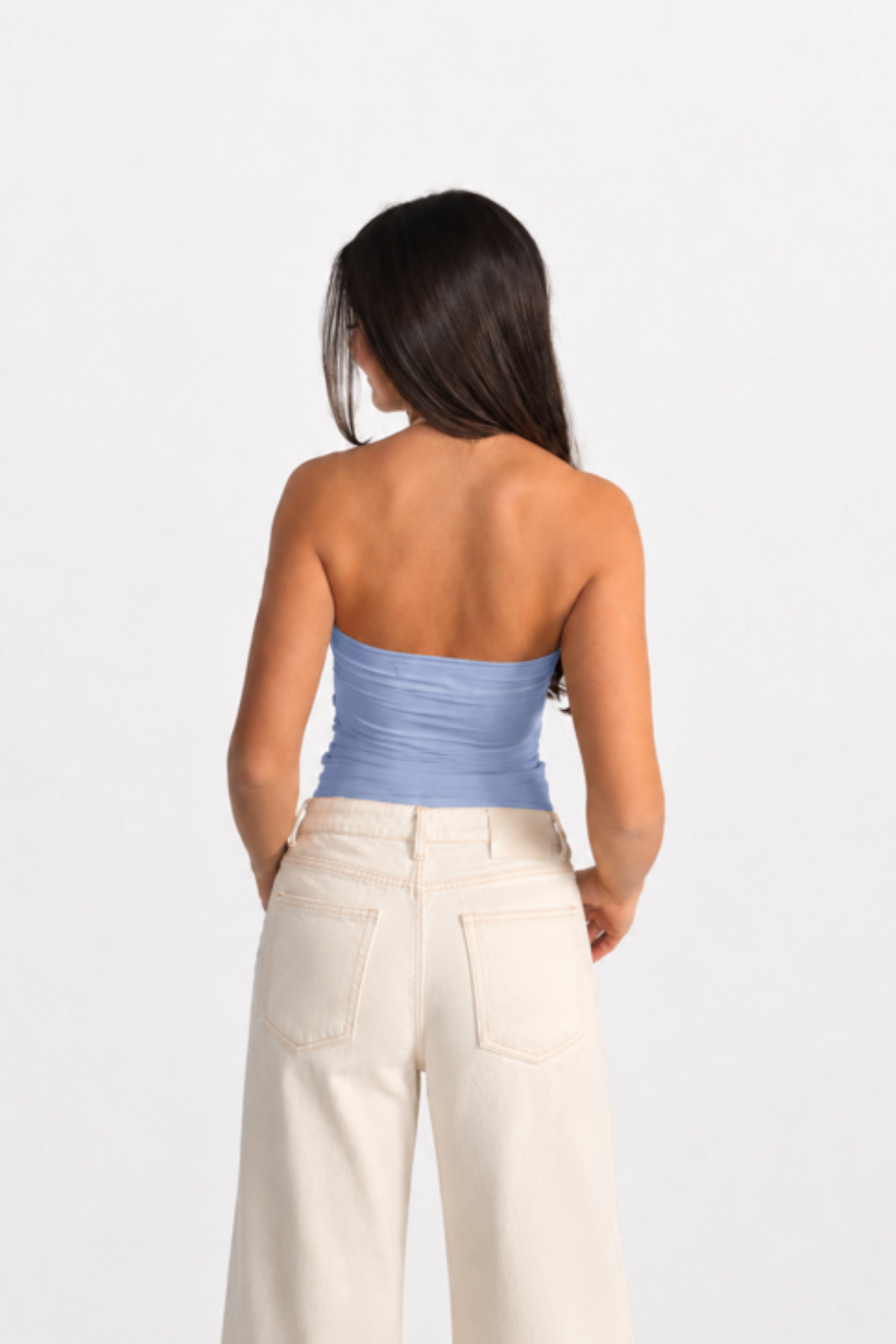 BLUSA NYLON HALTER - AZUL